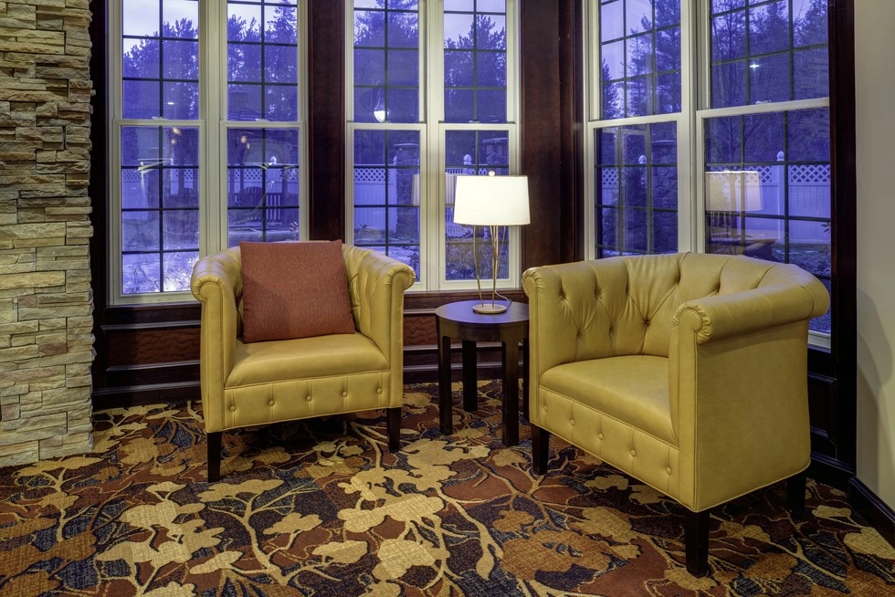 Corner seating in the lobby.