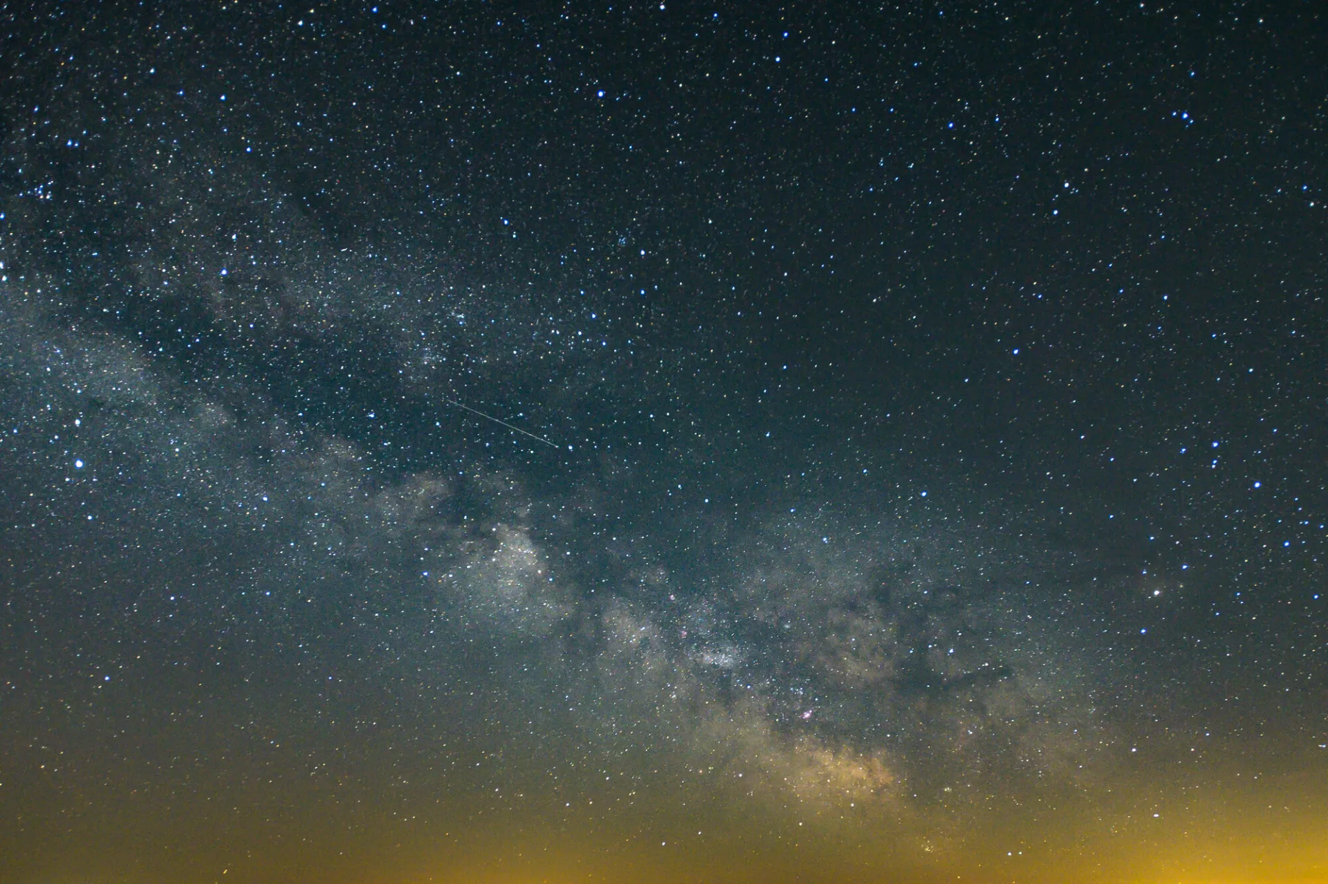 The milky way galaxy in the night sky