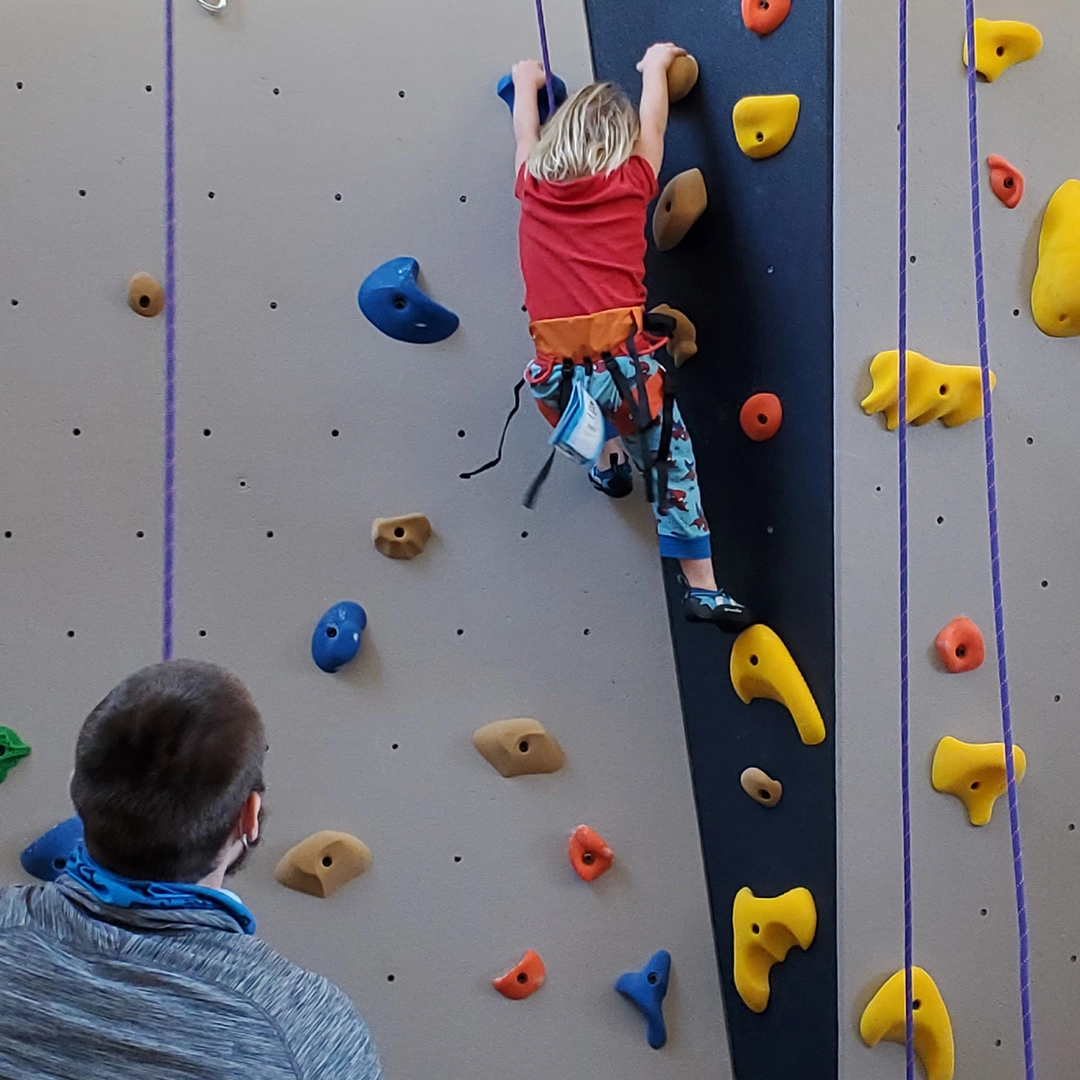 Close up of climbing wall