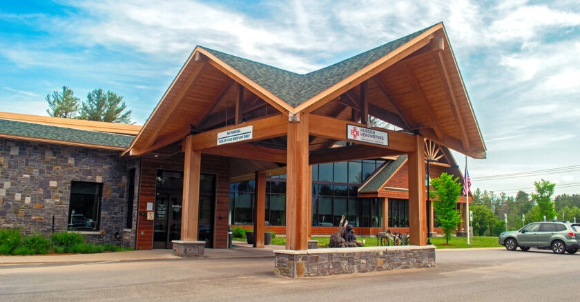 Exterior building image of Lake Placid Health Center in summer