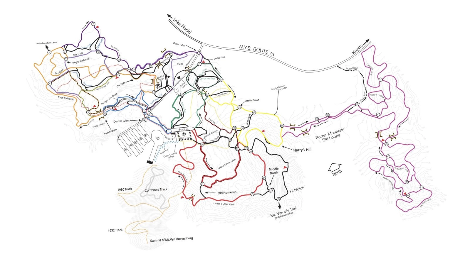 Mt Van Ho cross country Trail Map