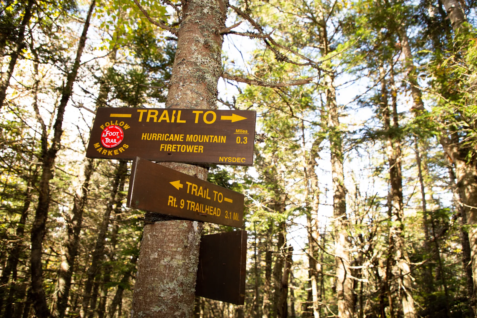 Hurricane Mountain is a popular peak.