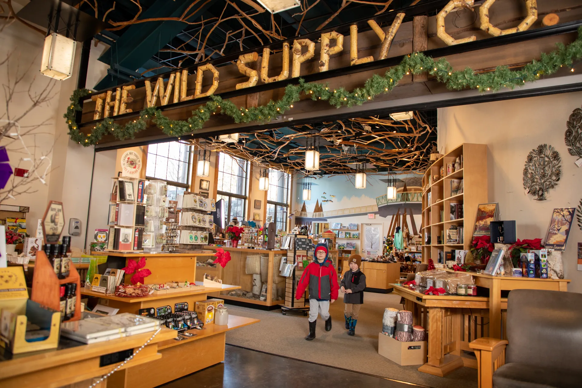 A shot of the gift shop located within The Wild Center