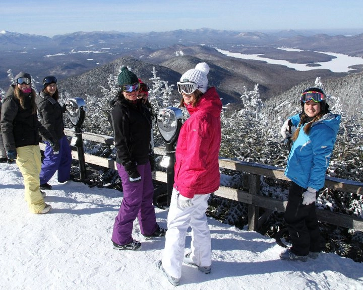 View from top of gondola at Whiteface Ski Area in New York