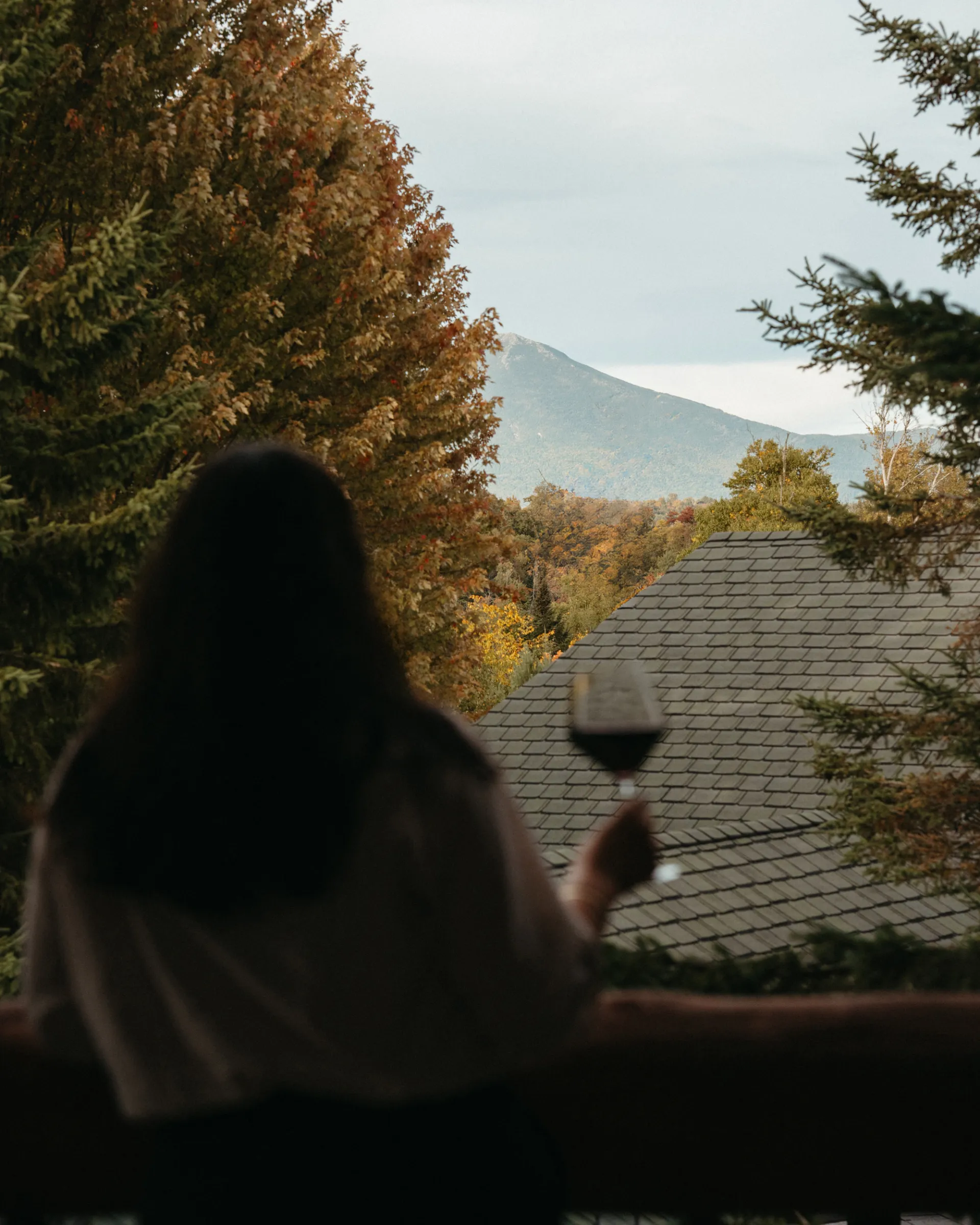 woman with wine