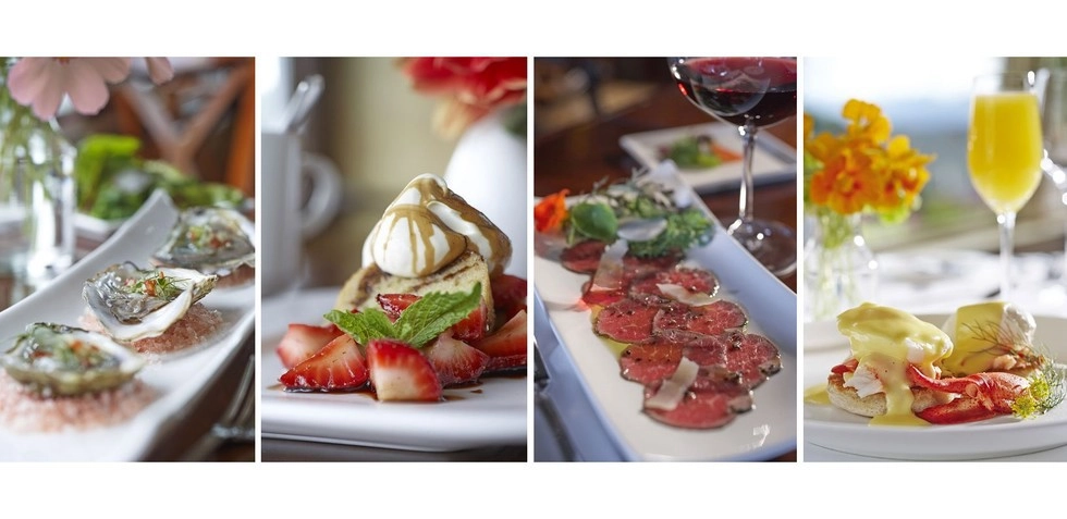 Delectable snacks on white plates