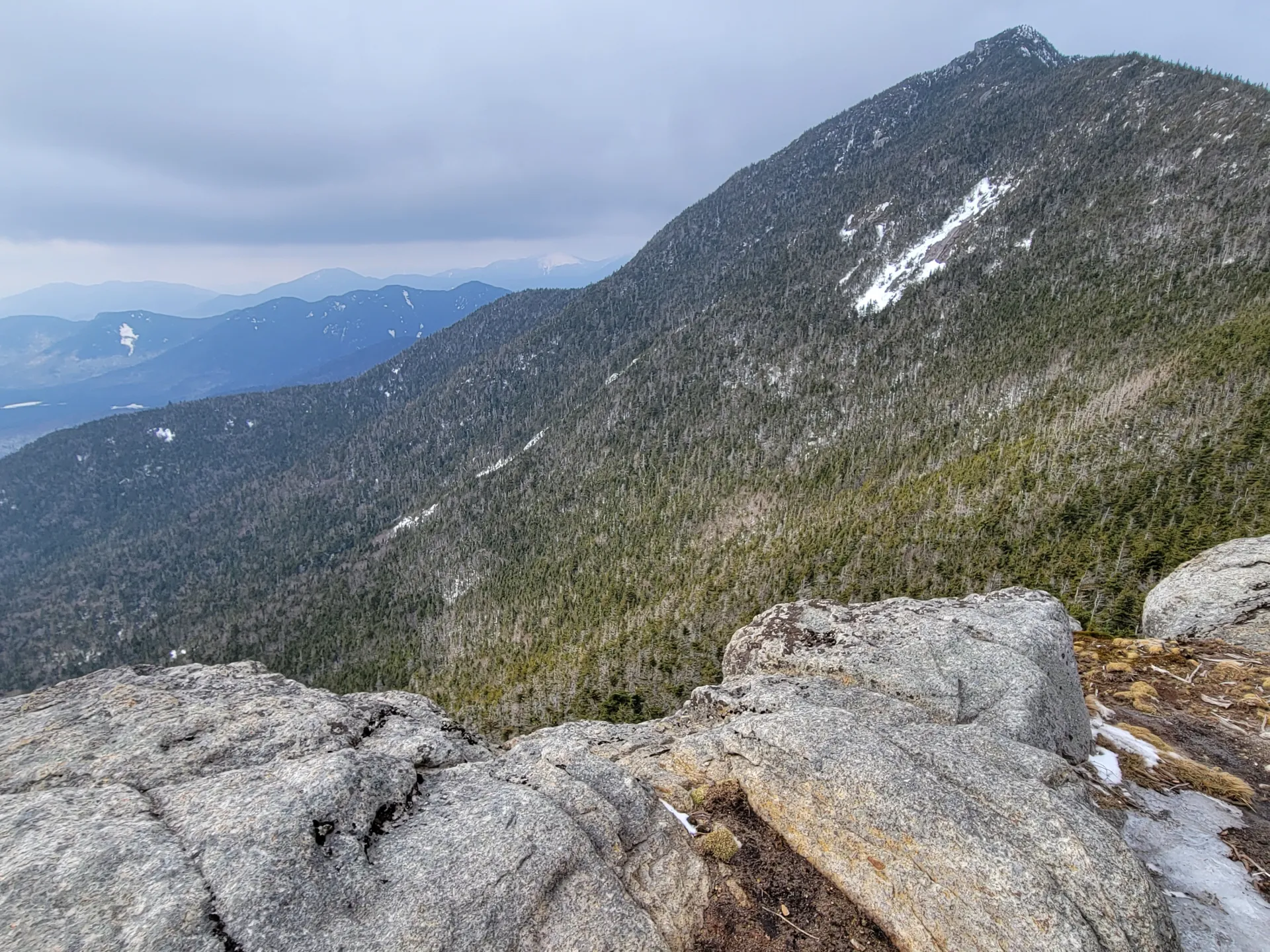 A pointed mountain summit