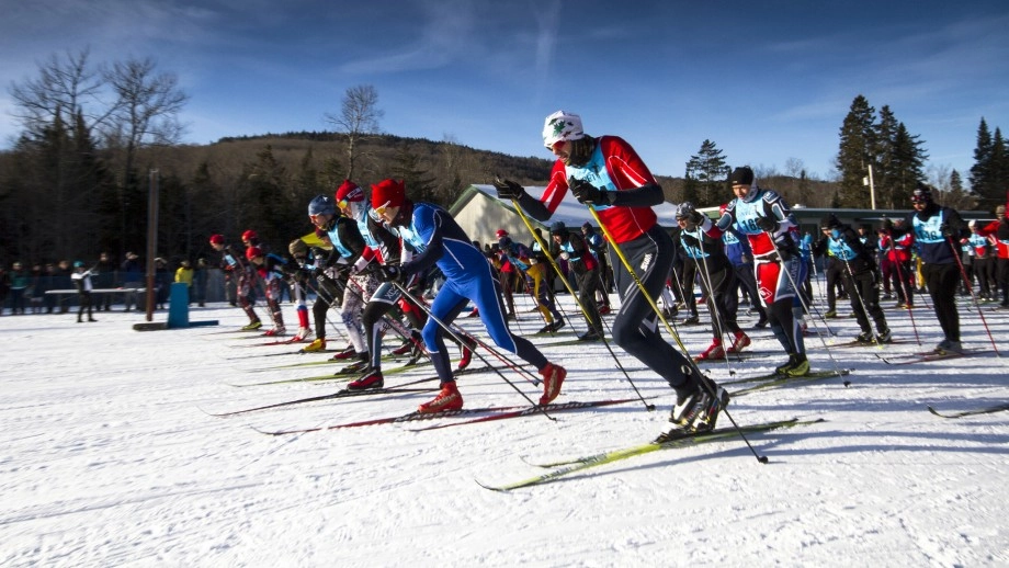 Mass start of Lake Placid Loppet