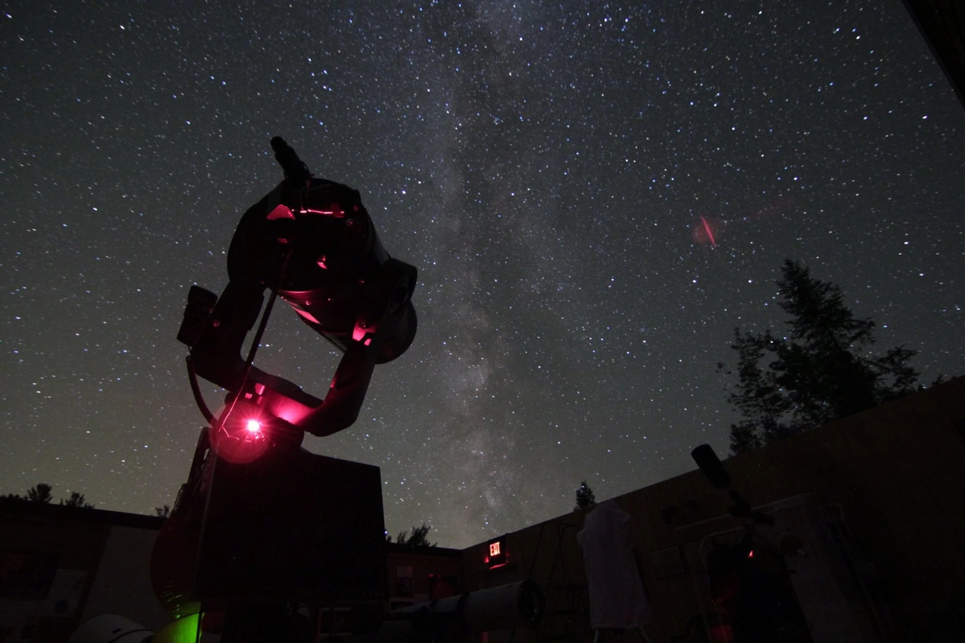 Telescope viewing the Milky Way at the Adirondack Sky Center & Observatory