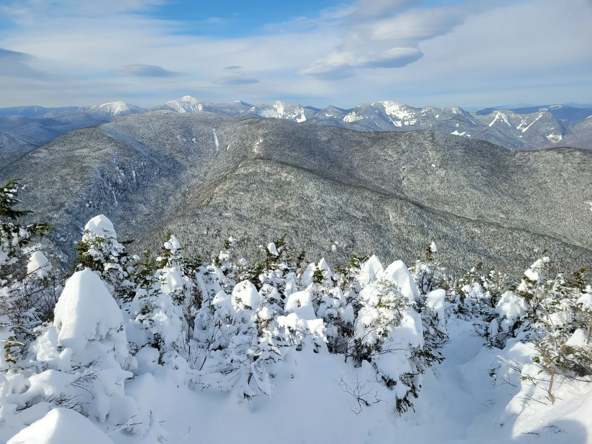 A wintry mountain view