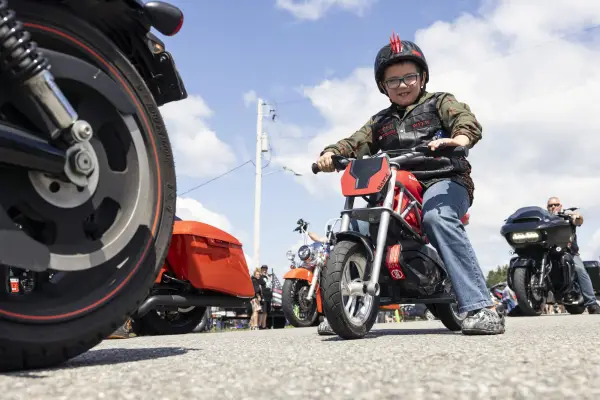 Kid on motorcyle