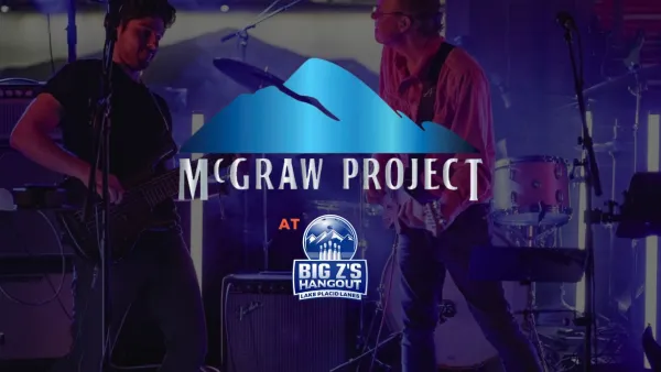 Image of McGraw Project band playing on stage with band name & logo overlaid