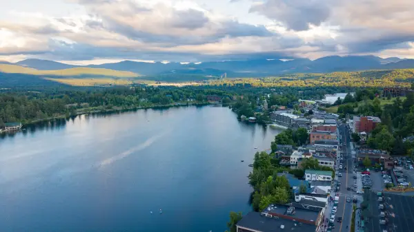 aerial view of Lake Placid