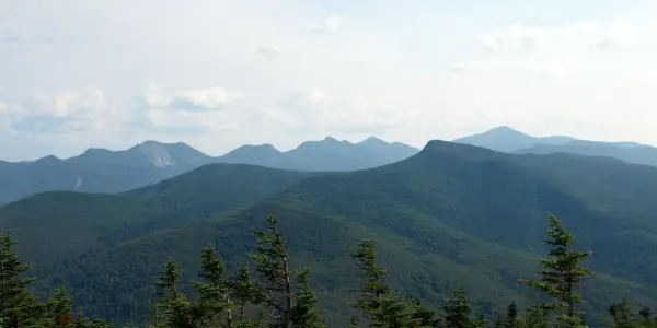 The view of tall Adirondack mountains 