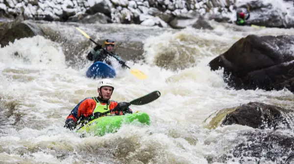 Whitewater Kayakers on Ausable River