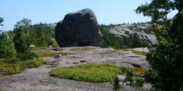 Interesting rock formations at the top of Bald Peak.
