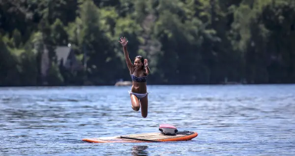 Take your dock with you when it's a stand-up paddle board.