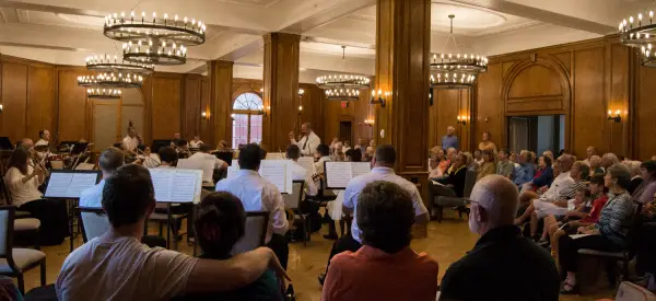 Performing within the Hotel Saranac