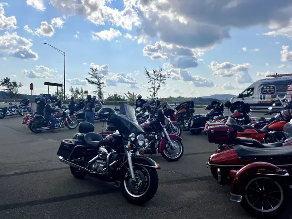 Bikes Parked at Trail's End in Tupper Lake
