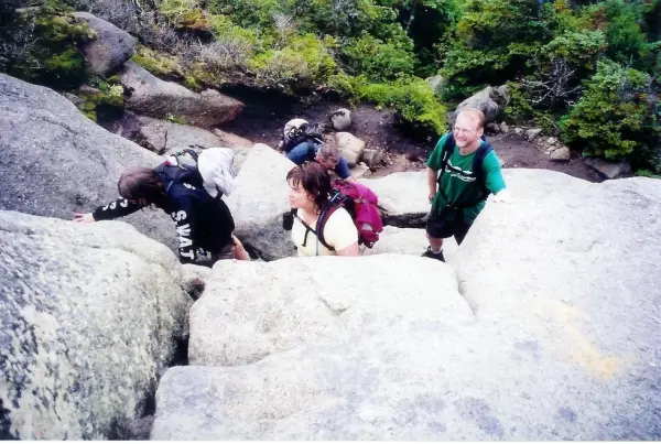 There are rock scrambles on the way to the summit.