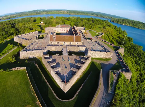 aerial view of Fort Ticonderoga