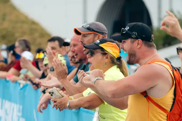 Ironman spectators cheering