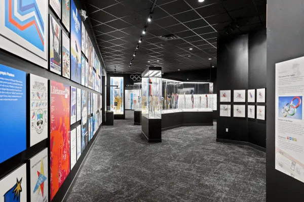 Interior of Olympic Museum in Lake Placid, NY