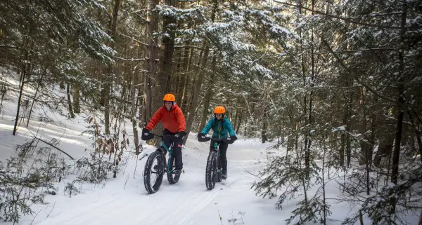 The winter mountain biking is fine and has many levels of difficulty.