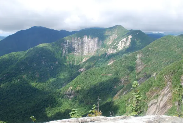 View of several imposing mountains