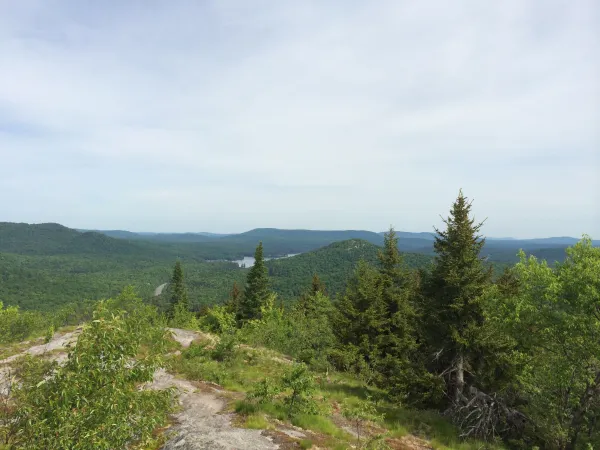 The view includes other nearby mountains, like Coney.