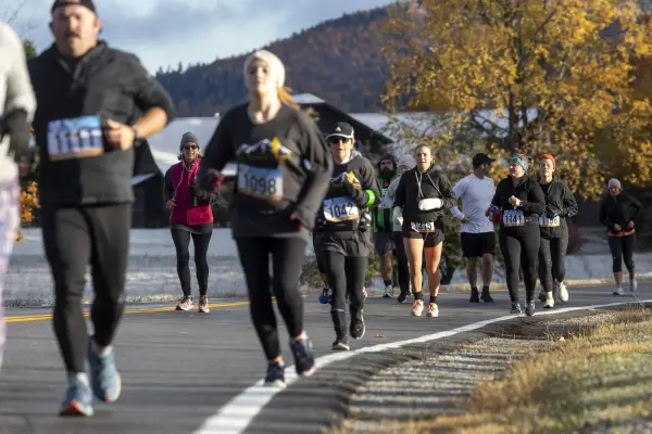 Runners running on the road.