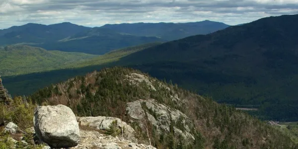 Ranges can be seen from the summit.