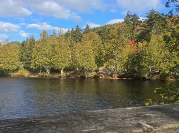 Franklin Falls Flow has a scenic shoreline.