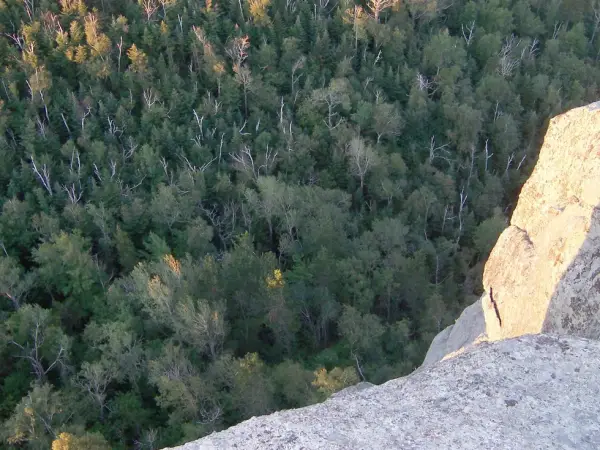 A steep rock cliff