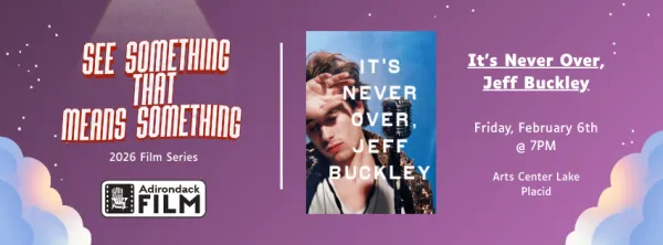 Purple header graphic with film poster and See Something That Means Something wording