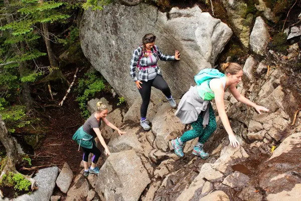 Rock scrambling in abundance on Algonquin.