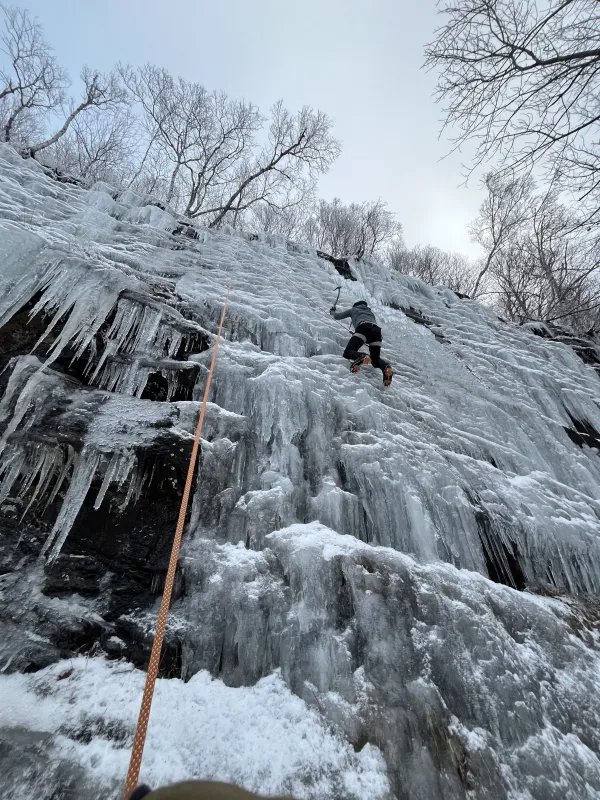 Group of back country skiiers take a break