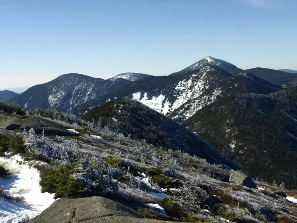 The view of other mountains in the range.