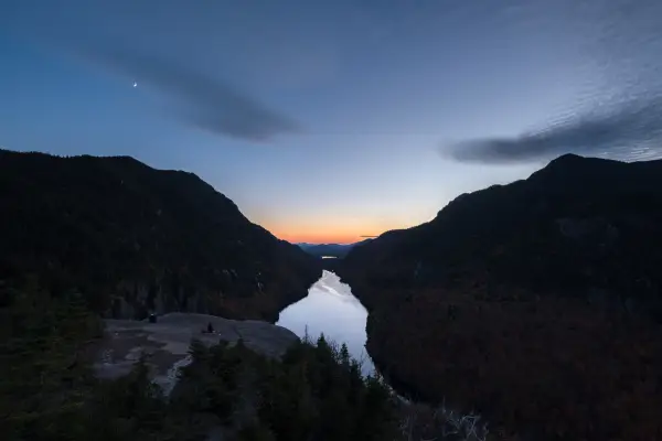 The views of the Ausable lakes from these two low summits are outstanding.