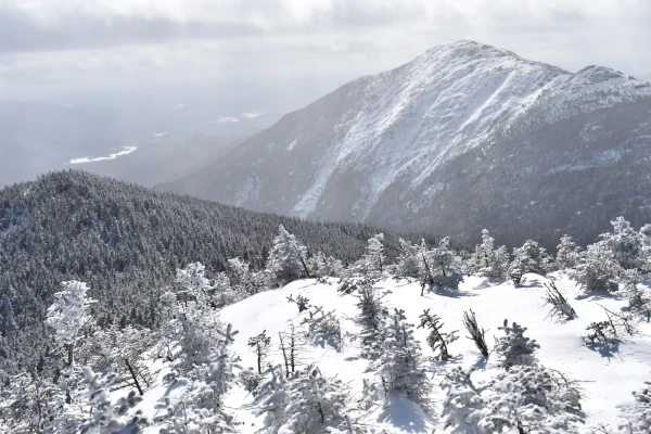 A snow-covered mountain