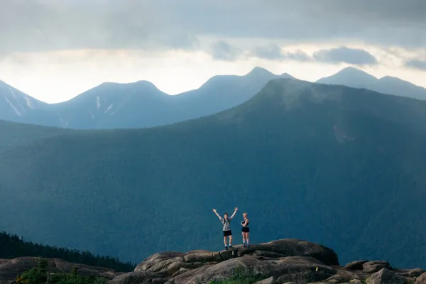 Two people near Cascade's summit