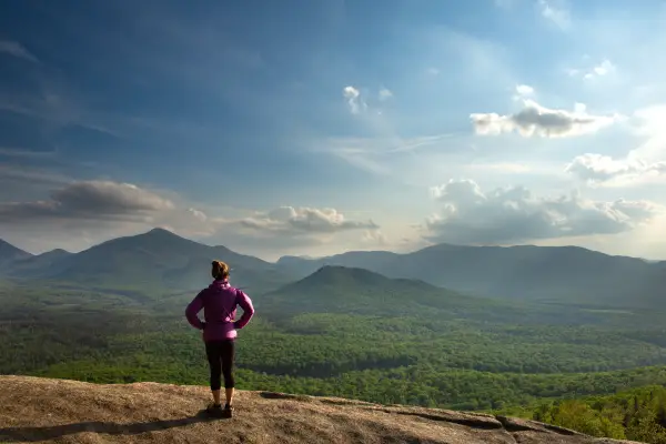 Enjoy the patterns of mountains and clouds.