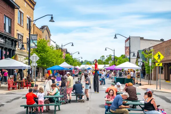 Park Street, Tupper Lake during Party on Park