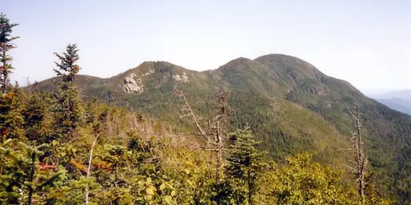 A warm photo of tall mountains