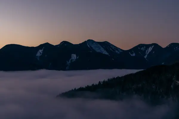 The sun about to rise on the Great Range.