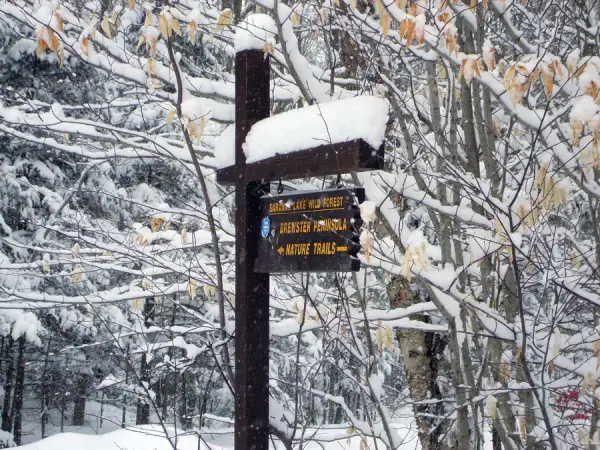 All trails are posted and often, broken out in the winter.
