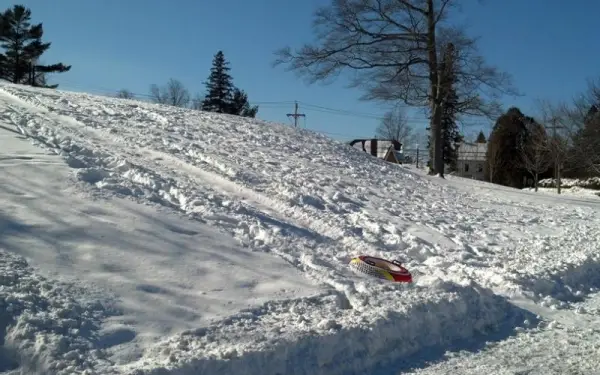 A sledding hill