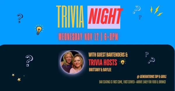 Trivia Night at Generations Tap & Grill