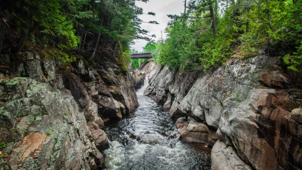 The bridge over the Ausable Flume gives an idea of its scope.