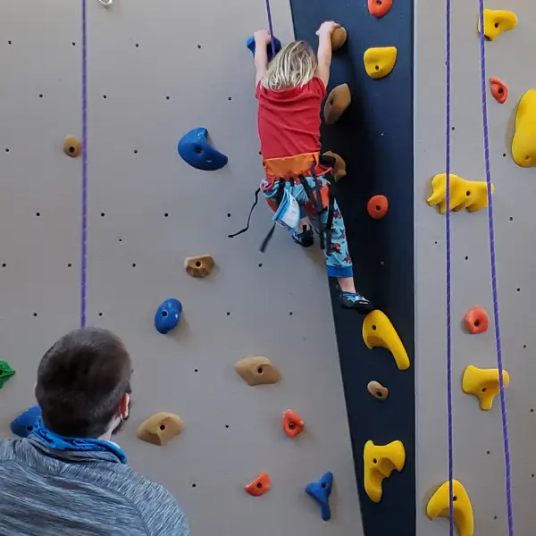 Close up of climbing wall